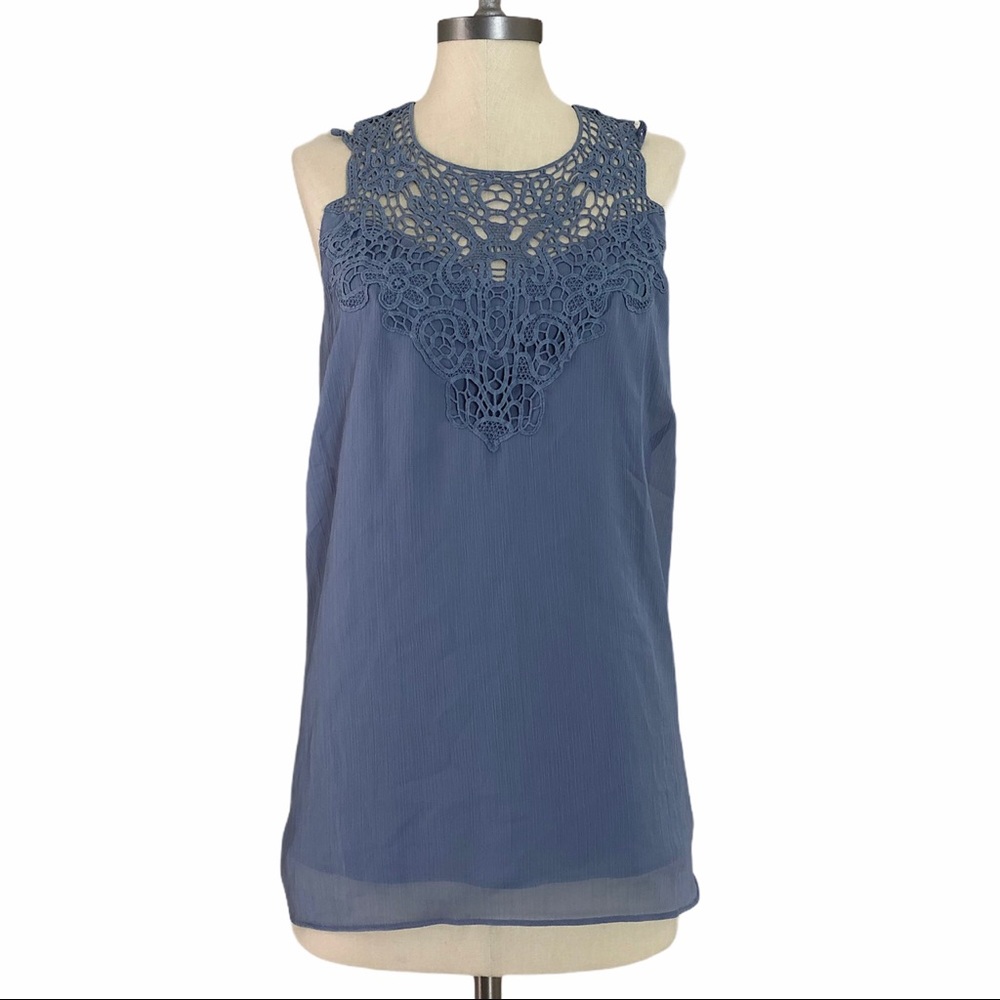 Banana Republic Blue Sleeveless Blouse